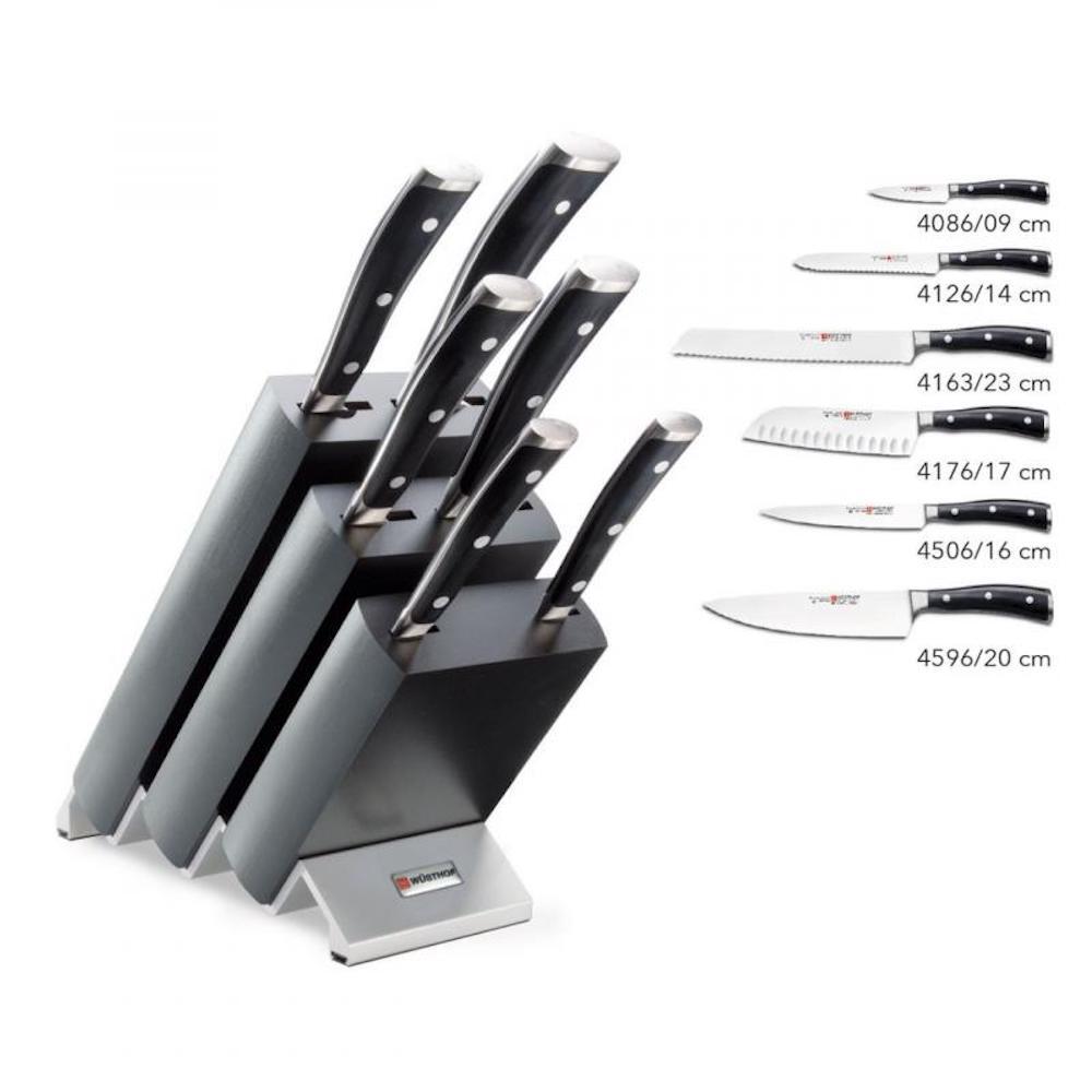WUSTHOF SOLINGEN Knives IKON 7 Pce Knife Set Block MADE IN GERMANY