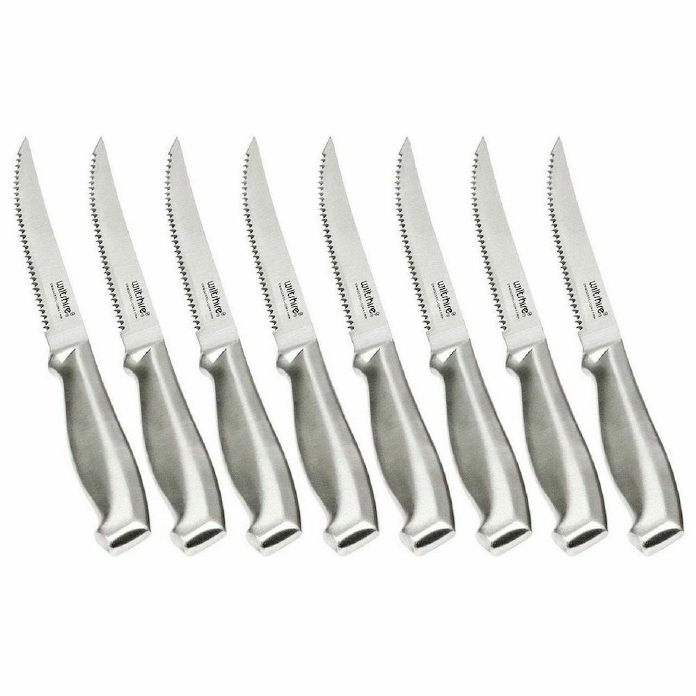 New WILTSHIRE 8 Piece 8pc Steak Knife Set 12cm STAINLESS STEEL W1086