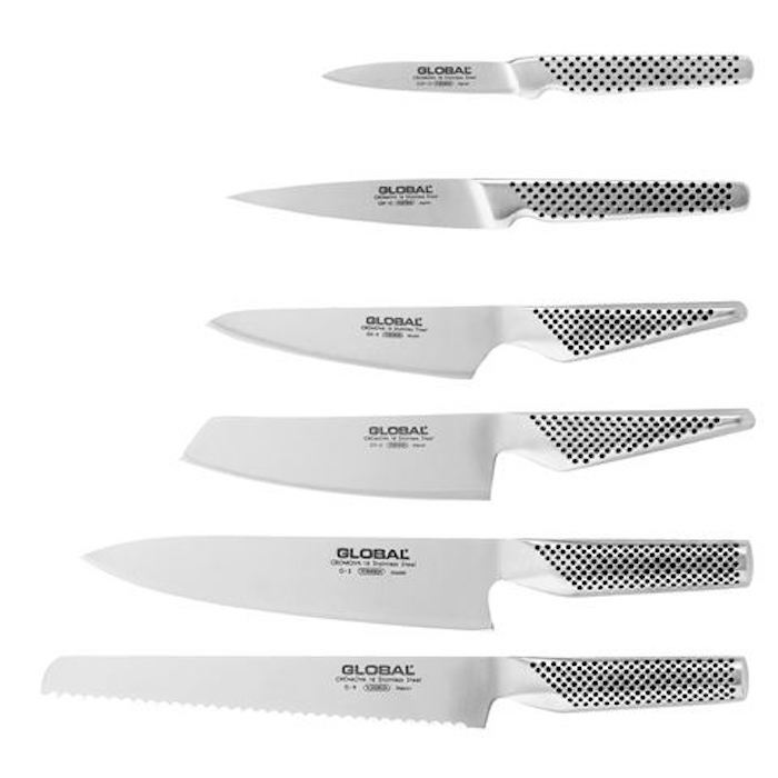 GLOBAL IKASU Knives Japanese 7 Piece Knife Block Set