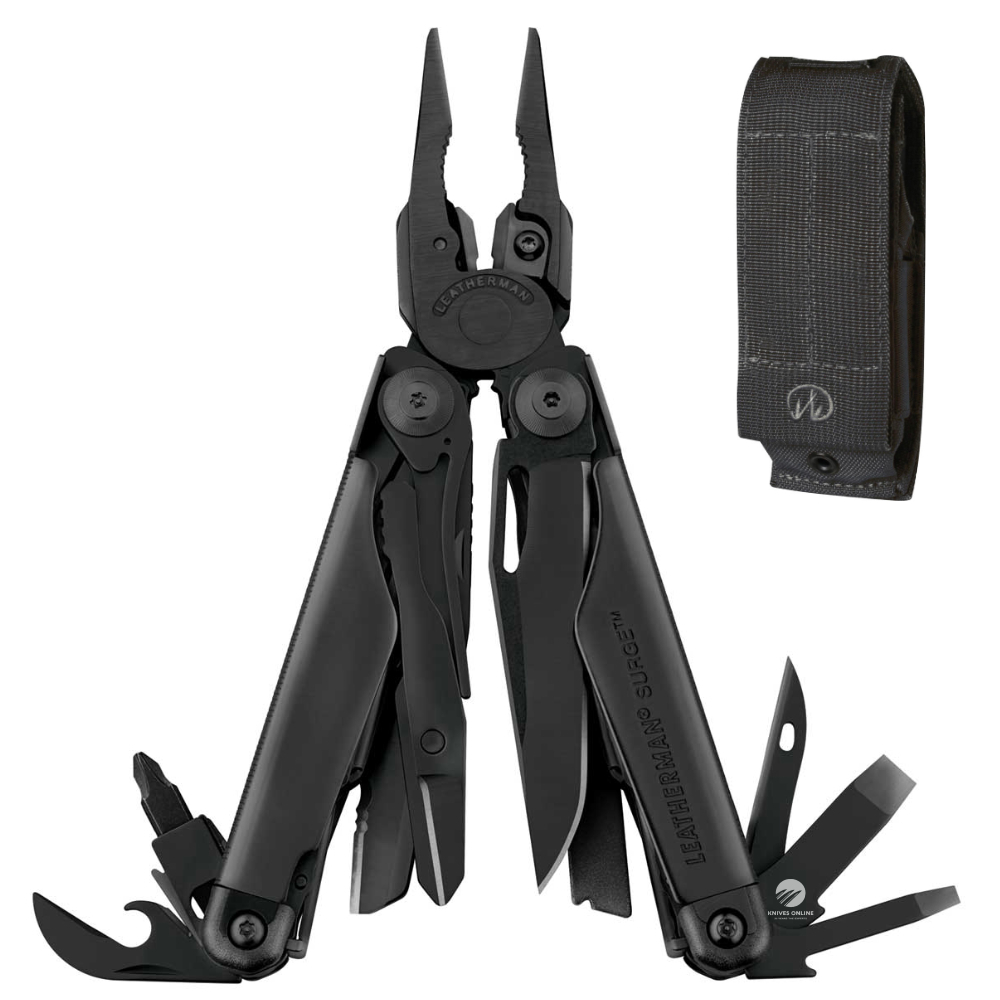 LEATHERMAN SURGE BLACK MULTITOOL + BLACK MOLLE SHEATH *BRAND NEW