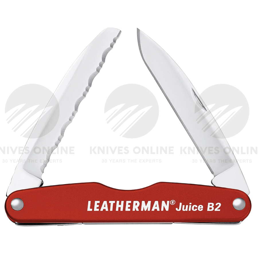 NEW LEATHERMAN JUICE B2 CINNABAR ORANGE POCKET SIZE 2 BLADE FOLDING
