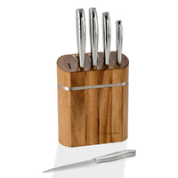 Stanley Rogers Domed Oval 6 Piece Knife Block 6pc
