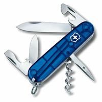 Victorinox Spartan Swiss Army Pocket Knife Tool | 12 Functions | Translucent Blue