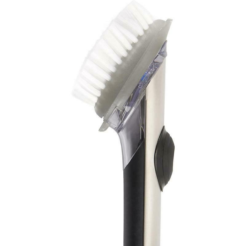 NEW OXO GOOD GRIPS STEEL SOAP DISPENSING DISH BRUSH REFILL 2 PACK