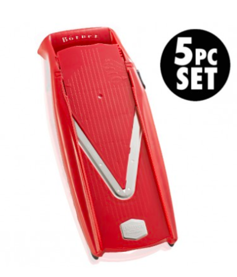 New Borner V5 Power Slicer Red Stainless Steel Kitchen Blades Cutting Slicing