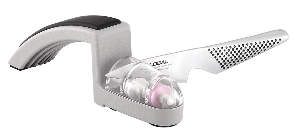 New Global KATANA 6pc Knife Block Set & MINO SHARPENER ...