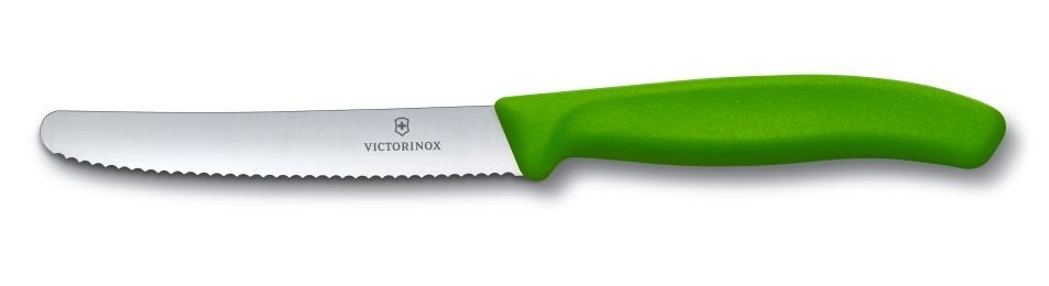 Genuine 6 X Victorinox Swiss 11CM Serrated Steak Knives ,Tomato, Sausage  Knife