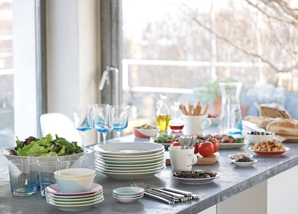 Bright dinner set sale