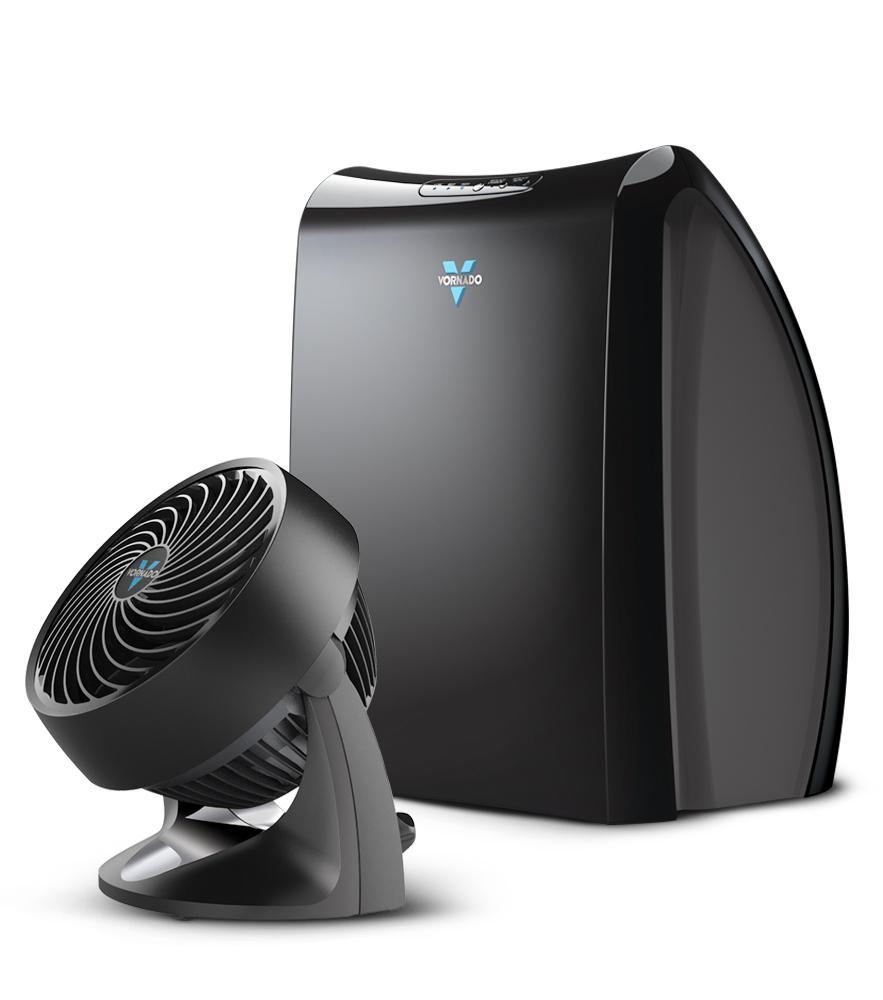 VORNADO VORTEX AC300 AIR PURIFIER & 533 BLACK FLOOR FAN AIR CIRCULATOR