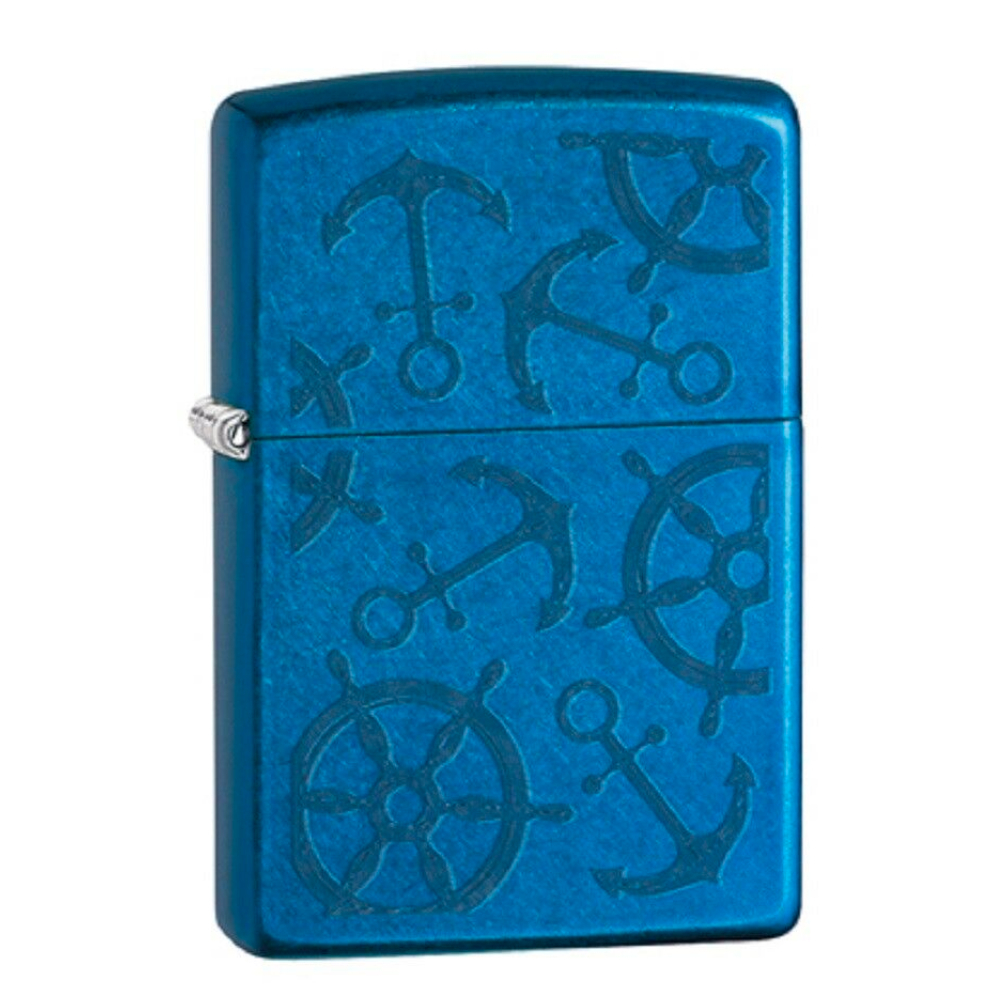 NEW ZIPPO BLUE CERULEAN ICED NAUTICAL LIGHTER