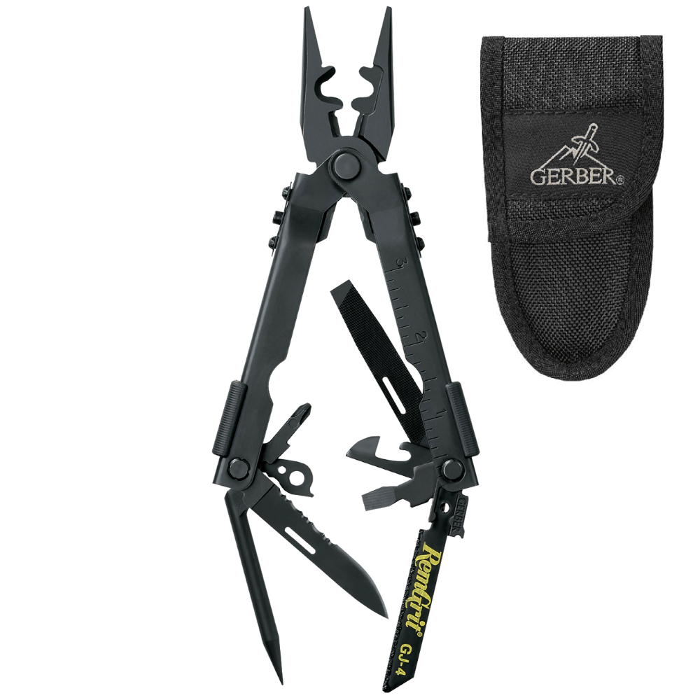 GERBER MULTI PLIER TOOL 600 DET BLACK ONE HAND OPENING & SHEATH 07400