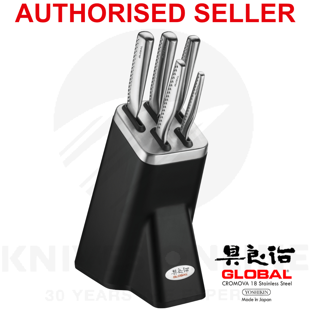 New Global TAKUMI 6pc Maple Magnetic Knife Block Set Knives 6 Piece  Japanese