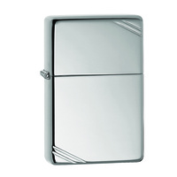 Zippo VINTAGE HIGH POLISH CHROME SLASHES Genuine Street Cigar Cigarette Lighter