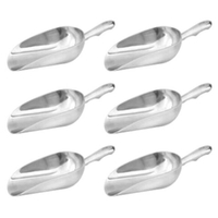 6 x Scoop with Round Bottom 140ml / 5oz Aluminium Ice / Ingredients / Serving