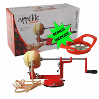 Apple Peeler & Corer W/ Suction Base & Apple Wedger 