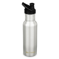Klean Kanteen Classic 18oz / 532ml Classic Narrow w/Sport Cap Water Bottle - Brushed Stainless