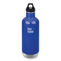 KLEAN KANTEEN CLASSIC INSULATED 32oz 946ml COASTAL WATERS BLUE BPA FREE Water Bottle