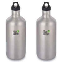 2 X KLEAN KANTEEN CLASSIC 64oz 1900ml STAINLESS BPA FREE Water Bottle SAVE !