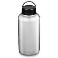 KLEAN KANTEEN WIDE MOUTH 64oz 1900ml Brushed Stainless BPA FREE WATER BOTTLE