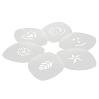 Aerolatte Cappuccino Art Coffee Stencils 6pc Set 