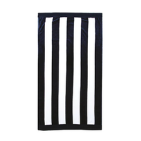 Bambury Classic Stripe Velour Beach Towel | Navy 95 x 175cm