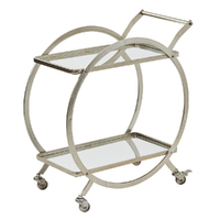 Amalfi Walter Bar Drink Trolley Silver 72 x 80cm