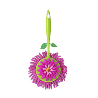 Vigar Flower Power Round Microfibre Duster Pink
