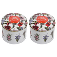 Banksia Red Floral Emblems Of Australia Tin Chocolate Fruit Nut Mix 200g - 2 Pack