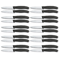 Victorinox Swiss Classic Paring 8cm Knife Pointed Blade Black 6.7603 - Set of 20