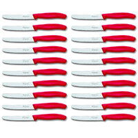 Victorinox Steak and Tomato Knife 11cm Wavy Edge - Set of 20 - Red 6.7831