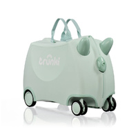 Trunki Glide Ride on Luggage Kids Suitcase Toy Box Solid Green
