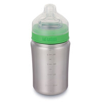 Klean Kanteen 9oz Baby Bottle with Med Flow Nipple - Stainless Steel