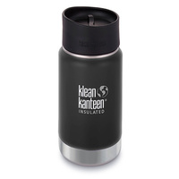 NEW KLEAN KANTEEN INSULATED WIDE 12oz 355ml SHALE BLACK Tea Coffee Water Soup