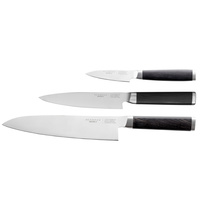 SCANPAN MAITRE D 3pc Chef Knife Set 3 Piece Paring Utility Chef Knives 18533 