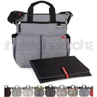 NEW SKIP HOP DUO SIGNATURE NAPPY DIAPER BABY BAG W/ CHANGING MAT - SELECT COLOUR