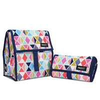 NEW PACKIT PERSONAL COOLER LUNCH BAG FREEZE & GO - FESTIVE GEM PACK IT USA