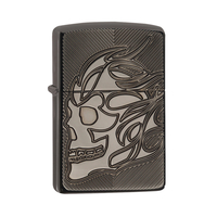 ZIPPO SKULL ARMOUR BLACK ICE DEEP CARVE LIGHTER GIFT BOX 99201