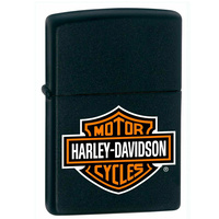 Zippo Harley Davidson Logo Lighter - Black Matte 