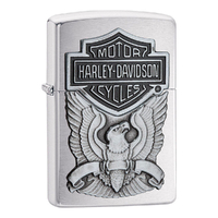 ZIPPO HARLEY DAVIDSON MADE IN USA '98 PEWTER CHIP LIGHTER GIFT BOX 94721