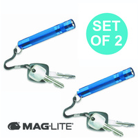 NEW MAGLITE BLUE 2 X SOLITAIRE FLASHLIGHT MADE IN USA
