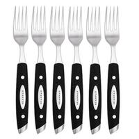 6 x SCANPAN Steak Fork BLACK 18157 CLASSIC 6pc