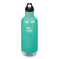 KLEAN KANTEEN CLASSIC INSULATED 32oz 946ml SEA CREST AQUA BPA FREE Water Bottle