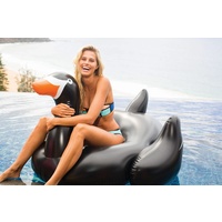 SUNNYLIFE BLACK SWAN Huge Giant Inflatable Pool Toy Garden Beach Super Size W/ Handles
