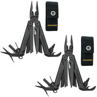LATEST 2018 LEATHERMAN 2 X BLACK WAVE PLUS + MULTITOOL + SHEATH