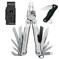 LEATHERMAN SUPERTOOL 300 + LEATHER SHEATH + SKELETOOL KNIFE