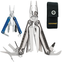 LEATHERMAN CHARGE TTI PLUS + TITANIUM MULTITOOL + SHEATH + SQUIRT BLUE