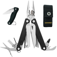 LEATHERMAN CHARGE + PLUS MULTITOOL + SHEATH + SKELETOOL KNIFE
