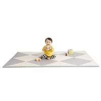 Skip Hop Playspot Geo Foam Play Mat Floor Tiles Kids Baby - Cream / Grey
