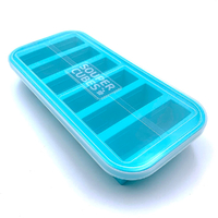 New Souper Cubes 1/2 Half Cup Freezing Tray w/ Lid | Aqua