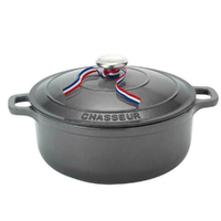 Chasseur 24 cm / 4 Litre Round French Oven - Caviar 